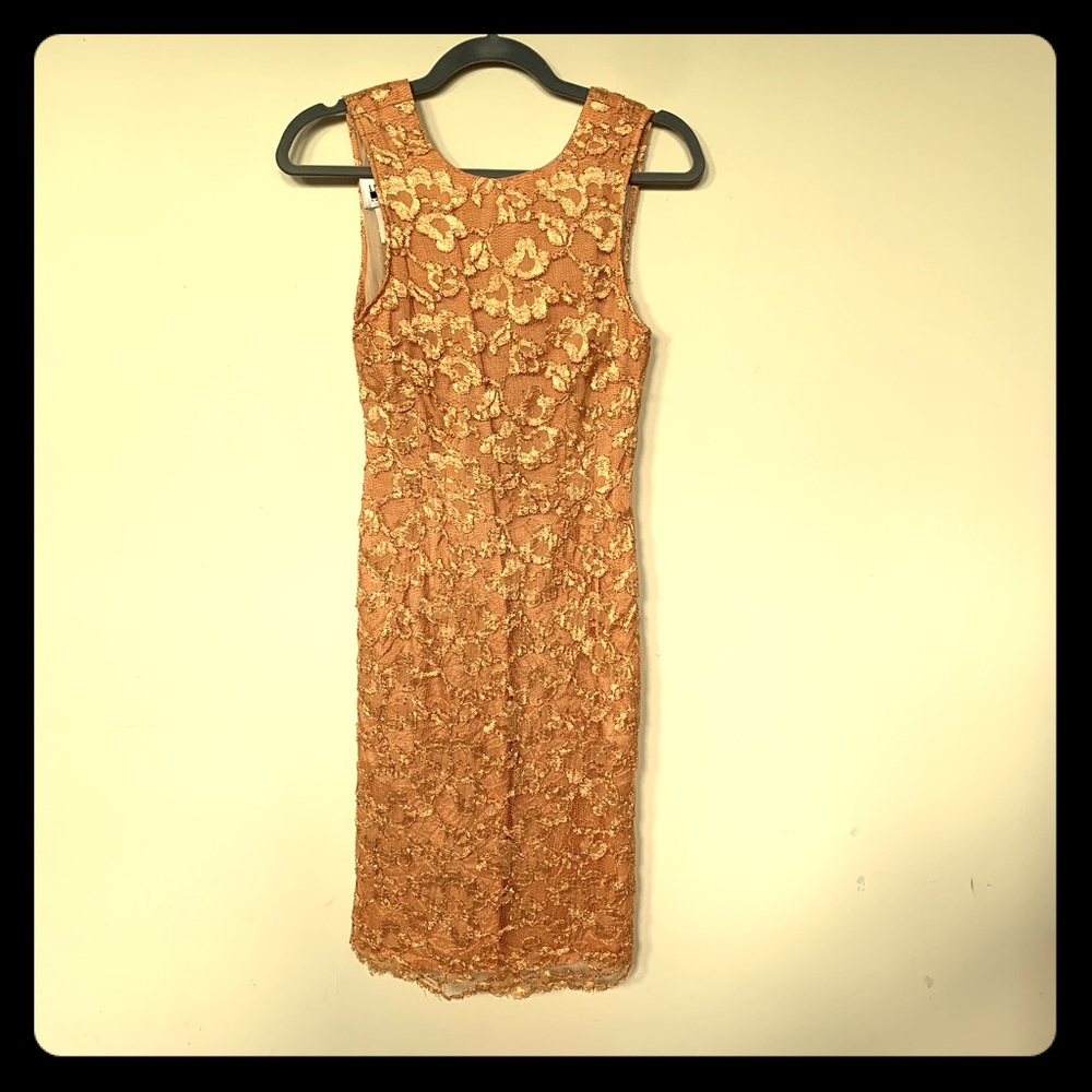Vintage Gold Sleeveless Dress